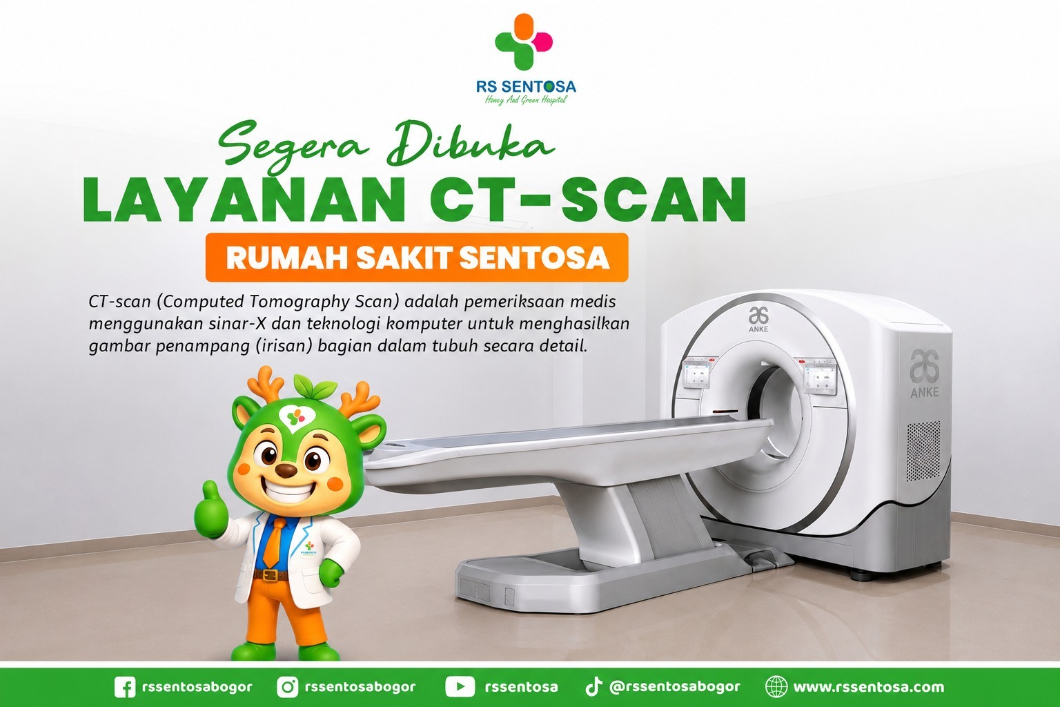 Rumah Sakit Sentosa Bogor Siap Membuka Layanan CT-Scan, Perkuat Akses Pemeriksaan Diagnostik